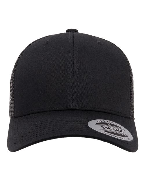YP Classics 6606 Retro Trucker Cap in Black