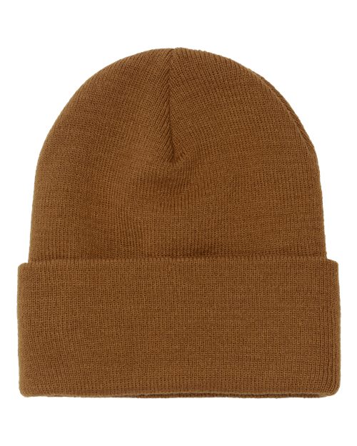 YP Classics 1501KC Cuffed Beanie in Caramel