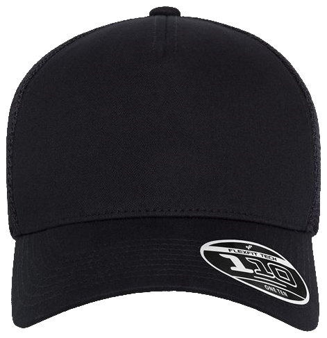 Flexfit 110M5 110® Five-Panel Mesh Cap in Charcoal / Black